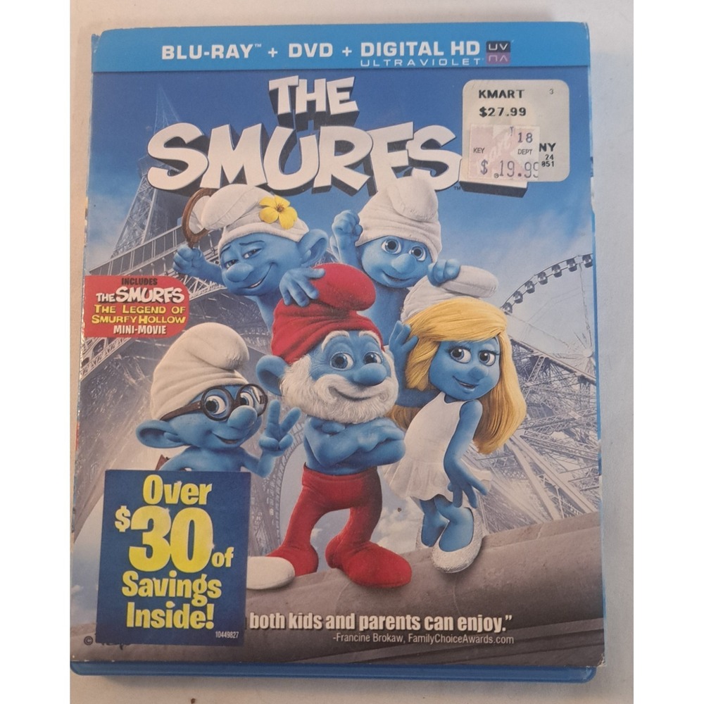 The Smurfs 2 Blu-ray + DVD Combo Pack w/ Slipcover Family Animation Movie
